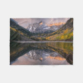 Wasser | Maroon Bells Colorado Fleecedecke (Vorderseite (Horizontal))