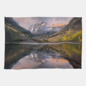 Wasser | Maroon Bells Colorado Geschirrtuch (Horizontal)