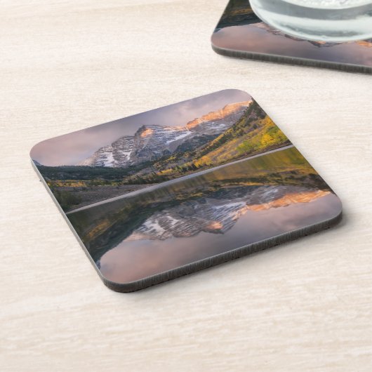 Wasser | Maroon Bells Colorado Getränkeuntersetzer (Linke Seite)