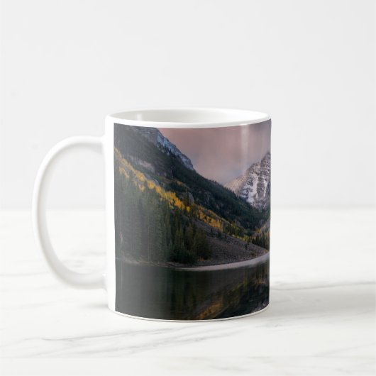 Wasser | Maroon Bells Colorado Kaffeetasse (Links)