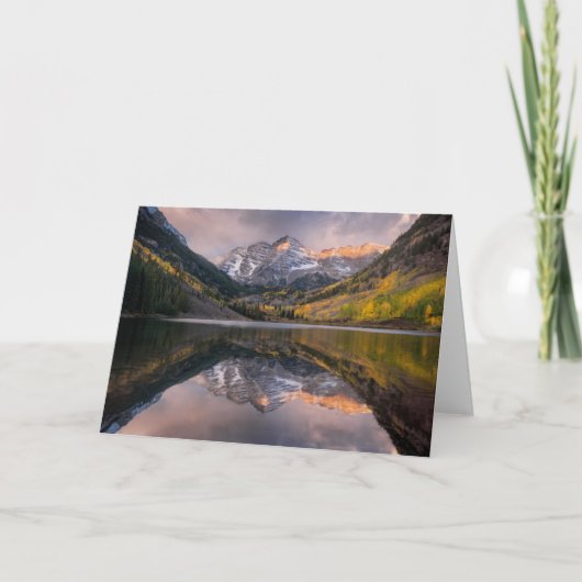 Wasser | Maroon Bells Colorado Karte (Vorderseite)
