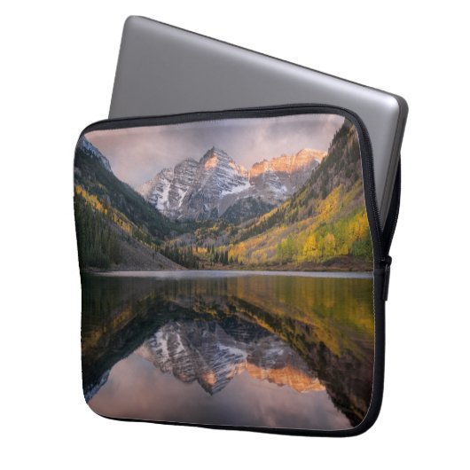 Wasser | Maroon Bells Colorado Laptopschutzhülle (Vorderseite Links)