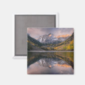 Wasser | Maroon Bells Colorado Magnet (Vorderseite/Rückseite)