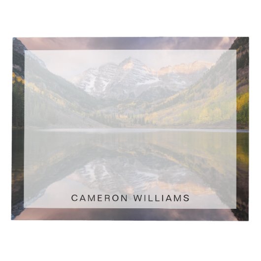 Wasser | Maroon Bells Colorado Notizblock (Vorderseite)