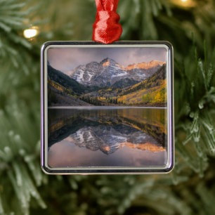 Wasser   Maroon Bells Colorado Ornament Aus Metall