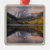 Wasser | Maroon Bells Colorado Ornament Aus Metall (Vorne)