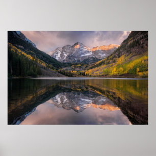 Wasser   Maroon Bells Colorado Poster