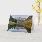 Wasser | Maroon Bells Lake Aspen Trees Karte (Gelbe Blume)