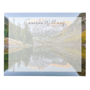 Wasser Maroon Bells Lake Aspen Trees Notizblock