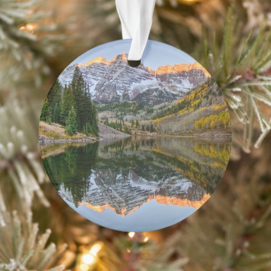 Wasser | Maroon Bells Lake Aspen Trees Ornament (Baum)