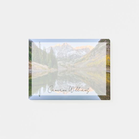 Wasser | Maroon Bells Lake Aspen Trees Post-it Klebezettel (Vorderseite)