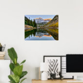 Wasser | Maroon Bells Lake Aspen Trees Poster (Heimbüro)