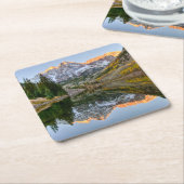 Wasser | Maroon Bells Lake Aspen Trees Rechteckiger Pappuntersetzer (angewinkelt)