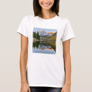 Wasser Maroon Bells Lake Aspen Trees T-Shirt