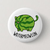 Wasser-Mäuse Funny Watermelon Cat Pun Button (Vorderseite)