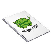 Wasser-Mäuse Funny Watermelon Cat Pun Notizblock (Rechte Seite)