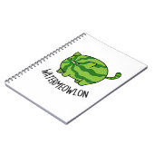 Wasser-Mäuse Funny Watermelon Cat Pun Notizblock (Linke Seite)