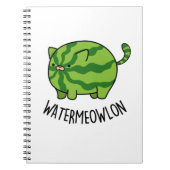 Wasser-Mäuse Funny Watermelon Cat Pun Notizblock (Vorderseite)