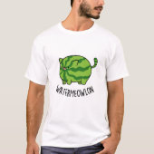Wasser-Mäuse Funny Watermelon Cat Pun T-Shirt (Vorderseite)