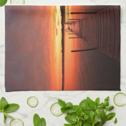 Wasser | Minnetonka-See, Minnesota Geschirrtuch (Gefaltet)