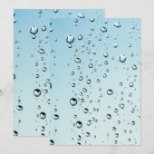 Wasser mit Blasen Einladung (Vorne/Hinten)