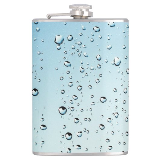 Wasser mit Blasen Flachmann (Vorderseite)