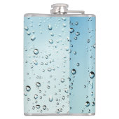 Wasser mit Blasen Flachmann (Rückseite)