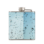 Wasser mit Blasen Flachmann (Rückseite)