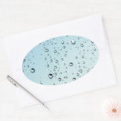 Wasser mit Blasen Ovaler Aufkleber (Umschlag)