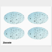 Wasser mit Blasen Ovaler Aufkleber (Blatt)