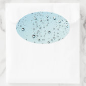 Wasser mit Blasen Ovaler Aufkleber (Tasche)