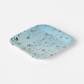 Wasser mit Blasen Pappteller (Gewinkelt)