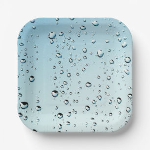 Wasser mit Blasen Pappteller