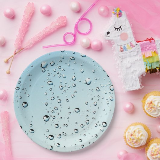 Wasser mit Blasen Pappteller (Party)