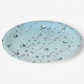 Wasser mit Blasen Pappteller (Schrägansicht)