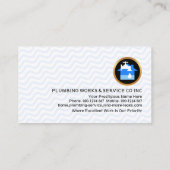 Wasser mit blauer Welle Visitenkarte (Rückseite)