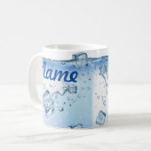 Wasser mit Eiswürfeln Personalisiert Kaffee Tasse, Kaffeetasse (Vorderseite Links)
