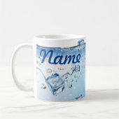 Wasser mit Eiswürfeln Personalisiert Kaffee Tasse, Kaffeetasse (Links)