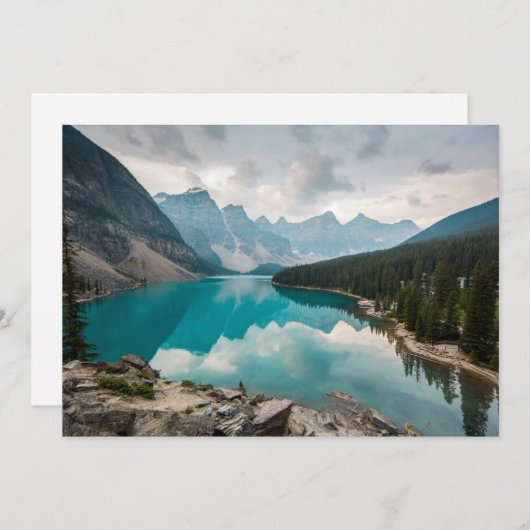 Wasser | Moraine Lake Alberta Kanada Dankeskarte (Vorne/Hinten)