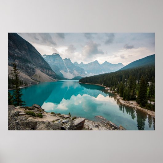 Wasser | Moraine Lake Alberta Kanada Poster (Vorne)
