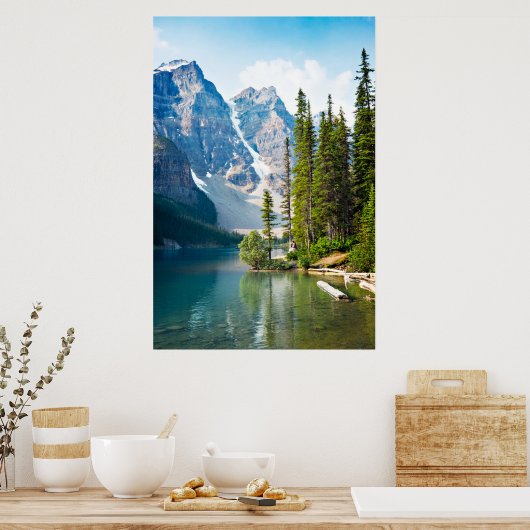 Wasser | Moraine Lake, Kanada Poster (Küche)