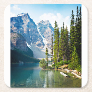 Wasser   Moraine Lake, Kanada Rechteckiger Pappuntersetzer