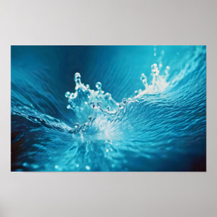 Wasser Nahes Wasser in Bewegung Ruhe Natur Kunst Poster