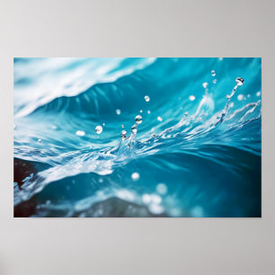 Wasser Nahes Wasser in Bewegung Ruhe Natur Kunst Poster