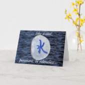 Wasser Notecard/Gruß-Karte Karte (Gelbe Blume)