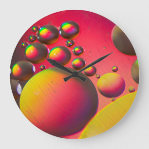 Wasser-Öl Große Wanduhr