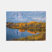 Wasser | Oxbow Bend Jackson Wyoming Fleecedecke (Vorderseite (Horizontal))