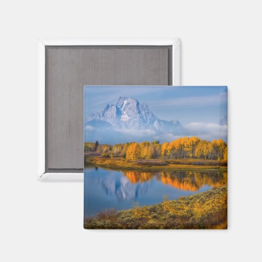 Wasser | Oxbow Bend Jackson Wyoming Magnet (Vorderseite/Rückseite)