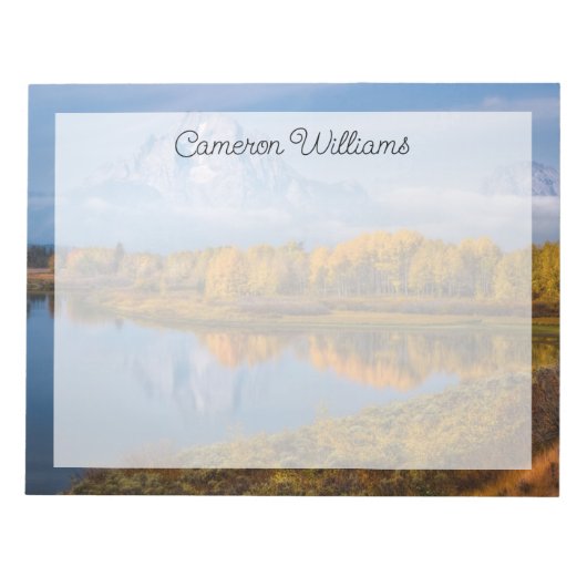 Wasser | Oxbow Bend Jackson Wyoming Notizblock (Vorderseite)