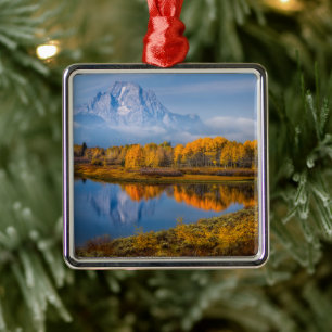 Wasser Oxbow Bend Jackson Wyoming Ornament Aus Metall
